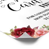 離れレシピカードここにブライダルシャワー標識 ポスター (角)