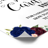 離れレシピカードここにブライダルシャワー標識 ポスター (角)