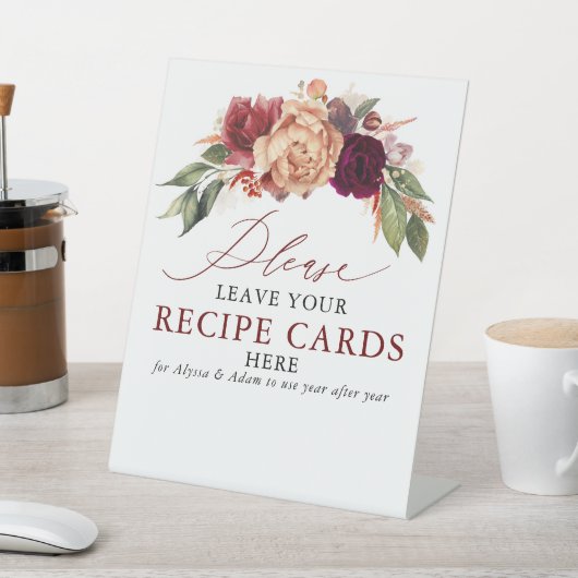離れレシピカードはこちら秋ブライダルシャワー 台座サイン (インサイチュ)