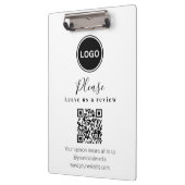 離れレビューを行う | QRコードモダン名刺 クリップボード (左)