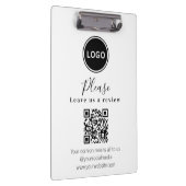 離れレビューを行う | QRコードモダン名刺 クリップボード (右)