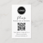 離れレビューを行う | QRコードモダン名刺 名刺 (裏面)