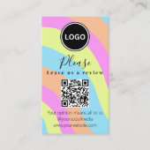 離れレビューを行う | QRコードモダン名刺 名刺 (正面)