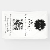 離れレビューを行う | QRコードモダン名刺 横断幕 (横)