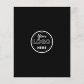 離れレビューソーシャルメディアロゴトレンディーブラック チラシ (裏面)