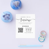 離れレビューソーシャルメディアロゴトレンディーホワイト チラシ (シングル)