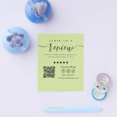 離れレビューソーシャルメディアロゴライムグリーン チラシ (シングル)