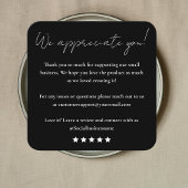 離れレビュー |お客様からのフィードバック |ありがとうございます スクエア名刺