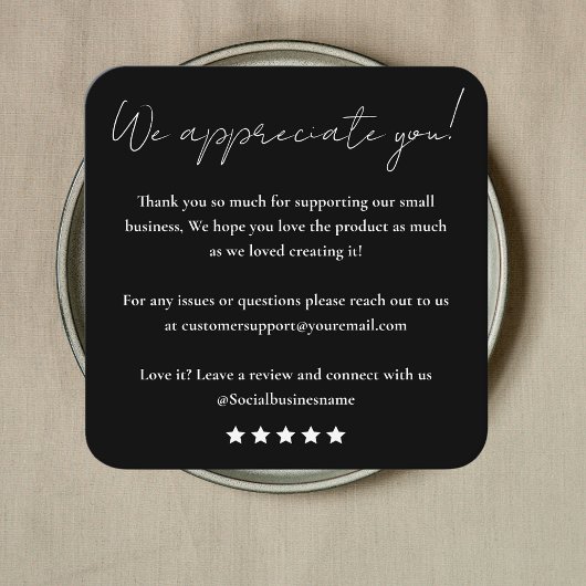 離れレビュー |お客様からのフィードバック |ありがとうございます スクエア名刺