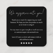 離れレビュー |お客様からのフィードバック |ありがとうございます スクエア名刺 (正面)