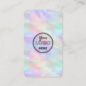 離れレビューQrコード入血オパールスタイリッシュ 名刺 (裏面)