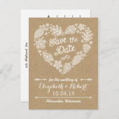 離れレースのよう秋 – 愛の愛の日付を保存 案内ポストカード (正面/裏面)