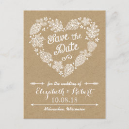 離れレースのよう秋 – 愛の愛の日付を保存 案内ポストカード