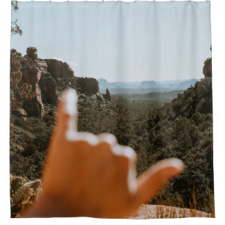 離れ人間の手 シャワーカーテン