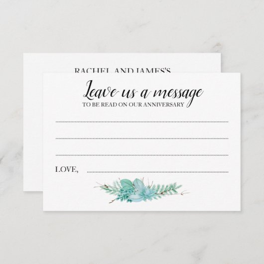 離れ伝言の植物性結婚アドバイス アドバイスカード (正面/裏面)