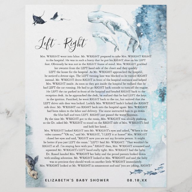 離れ右 |赤ちゃんシャワーゲーム (正面)