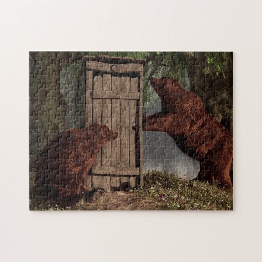 離れ家のまわりのくま ジグソーパズル (横)