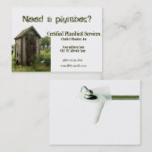 離れ家の鉛管工のためのぽっちゃりした名刺 名刺 (正面/裏面)