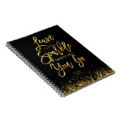 離れ少し輝くメッセージやる気を起こさせる ノートブック (右側)