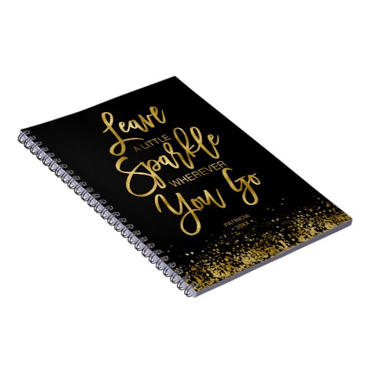 離れ少し輝くメッセージやる気を起こさせる ノートブック (右側)