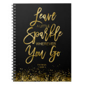 離れ少し輝くメッセージやる気を起こさせる ノートブック (正面)