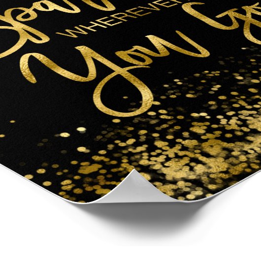 離れ少し輝くメッセージやる気を起こさせる ポスター (角)