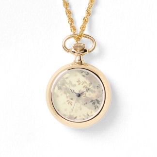 離れ影と小さな花ネックレス腕時計 腕時計