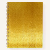 離れ手パーソナライズされた金ゴールドフローラ名ギフト女の子 ノートブック (正面)