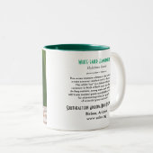 離れ扱われる白耳付つきのハチドリのマグ ツートーンマグカップ (正面右)