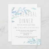 離れ水色リハーサル夕食招待状 招待状 (正面/裏面)