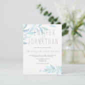 離れ水色結婚式招待状 招待状 (スタンド正面)