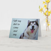 「離れ私の言いたいことだ」ハッピーバースデー カード (黄色い花)