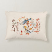 離れ秋お洒落鳥と葉 アクセントクッション (裏面)