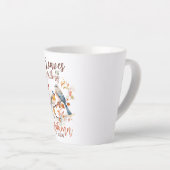 離れ秋お洒落鳥と葉 カフェラテマグ (右アングル)