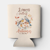 離れ秋お洒落鳥と葉 缶クーラー (裏面)