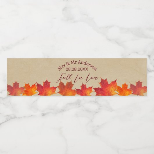 離れ素朴秋インLove Autumn結婚式の引き出物 ペットボトルラベル (シングルラベル)