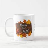 離れ素朴秋マグに備えた木材 コーヒーマグカップ (左)