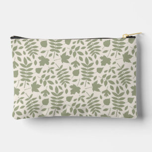 離れ落ちたPattern Green on Cream アクセサリーポーチ
