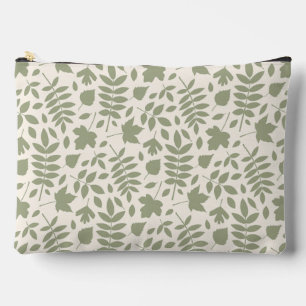 離れ落ちたPattern Green on Cream アクセサリーポーチ