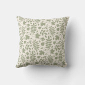 離れ落ちたPattern Green on Cream クッション (裏面)