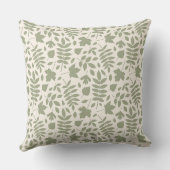 離れ落ちたPattern Green on Cream クッション (裏面)