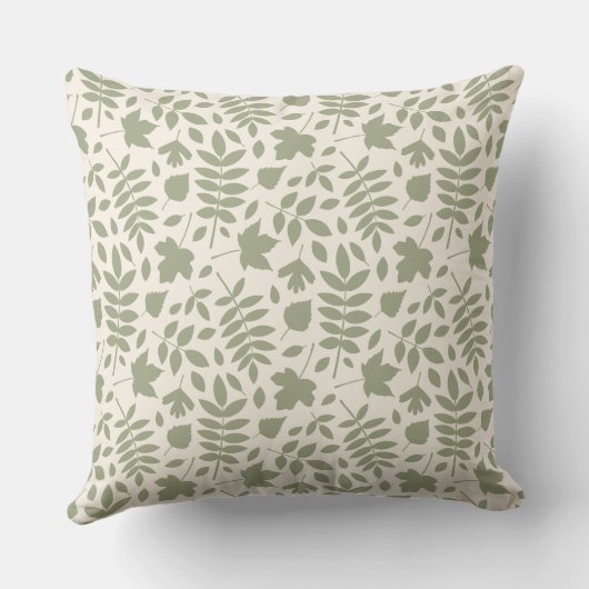 離れ落ちたPattern Green on Cream クッション (裏面)