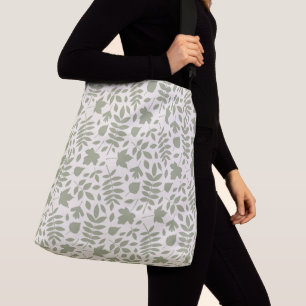 離れ落ちたPattern Green on Cream クロスボディバッグ
