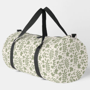 離れ落ちたPattern Green on Cream ダッフルバッグ