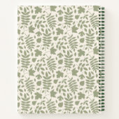 離れ落ちたPattern Green on Cream ノートブック (裏面)