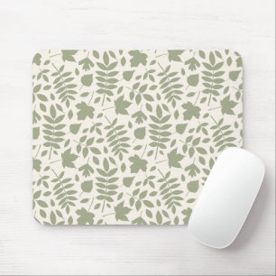 離れ落ちたPattern Green on Cream マウスパッド