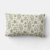 離れ落ちたPattern Green on Cream ランバークッション (裏面)