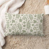 離れ落ちたPattern Green on Cream ランバークッション (ブランケット)