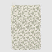 離れ落ちたRptパターン緑のクリーム ゴルフタオル (正面)