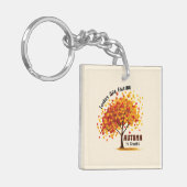 離れ落ち、秋が呼び出し – 居心地の良い秋 キーホルダー (正面左)